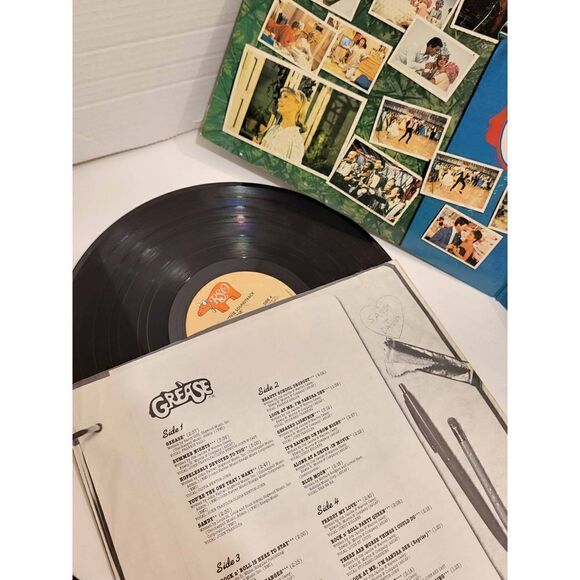 Grease Original Soundtrack Double Vinyl LP Record Album 1st Edition 1978 - Picture 3 of 11